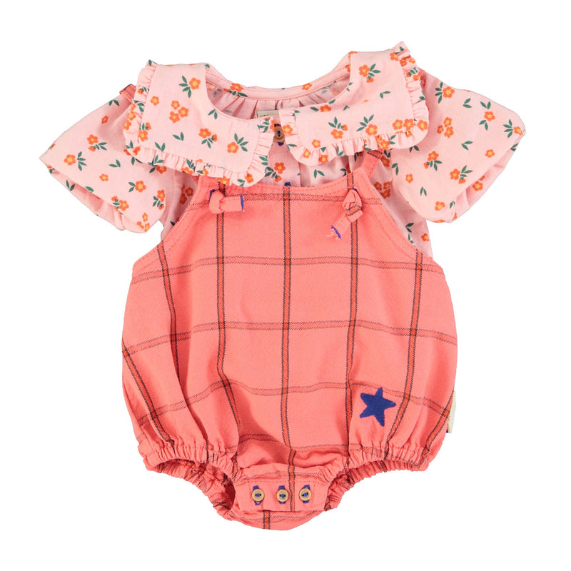 Piupiuchick Baby Blouse With Sailor Collar Pink Flowers