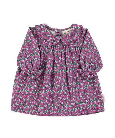 Piupiuchick Baby dress Magenta flowers