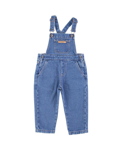 Piupiuchick Baby Dungarees Washed Navy Denim