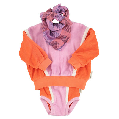 Piupiuchick Baby High Waisted Shorties Orange & Lavender