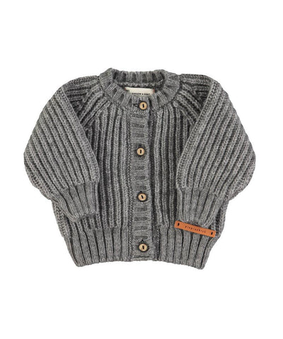 Piupiuchick Baby Knitted Cardigan Grey