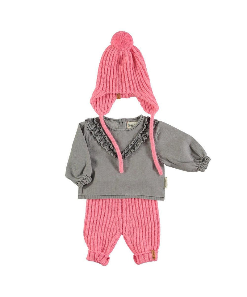 Piupiuchick Baby Knitted Leggins Pink