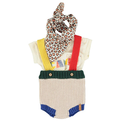 Piupiuchick Baby Knitted Romper Multicolor