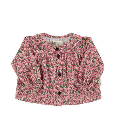 Piupiuchick Baby Peter pan collar blouse Pink flowers