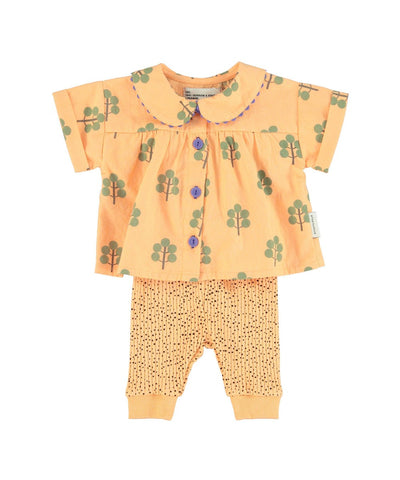 Piupiuchick Baby Peter Pan Collar Shirt Peach