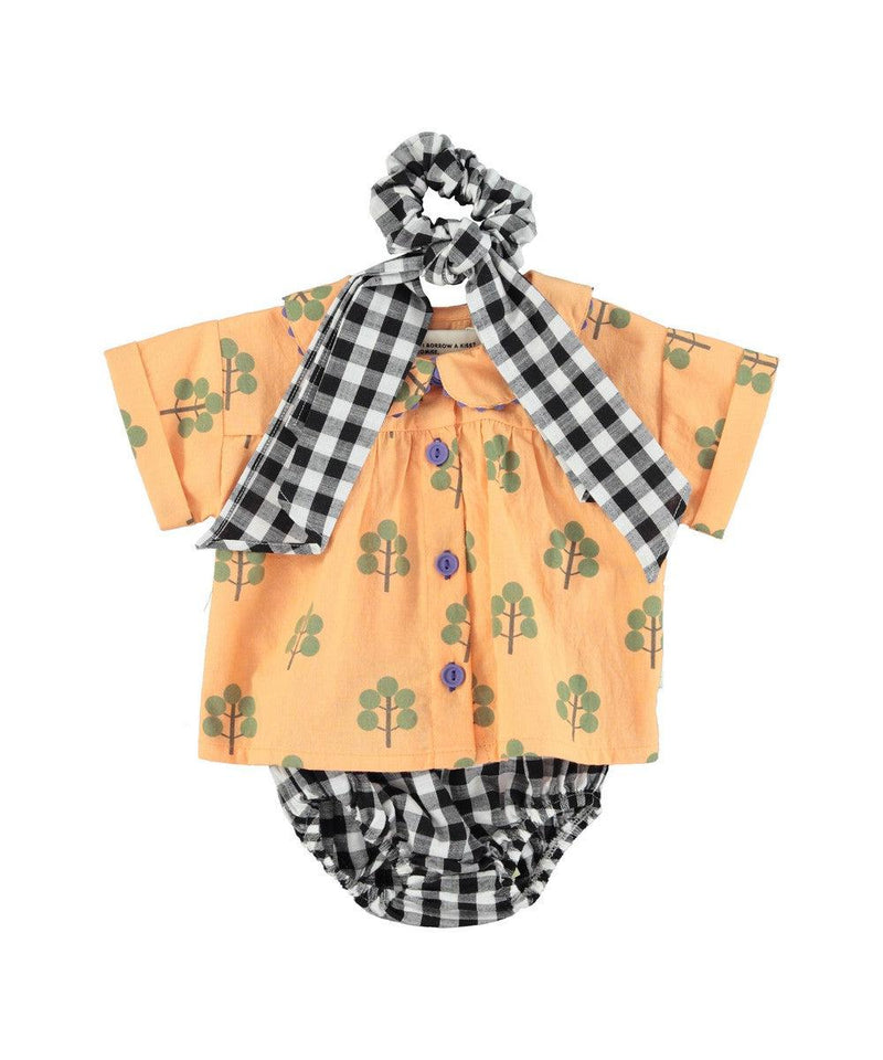 Piupiuchick Baby Peter Pan Collar Shirt Peach