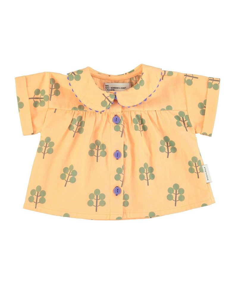 Piupiuchick Baby Peter Pan Collar Shirt Peach