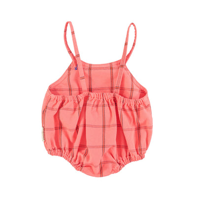 Piupiuchick Baby Romper Pink Checkered