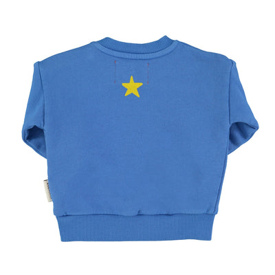 Piupiuchick Baby Sweatshirt Blue With Fantastic Print