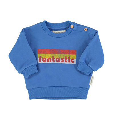 Piupiuchick Baby Sweatshirt Blue With Fantastic Print