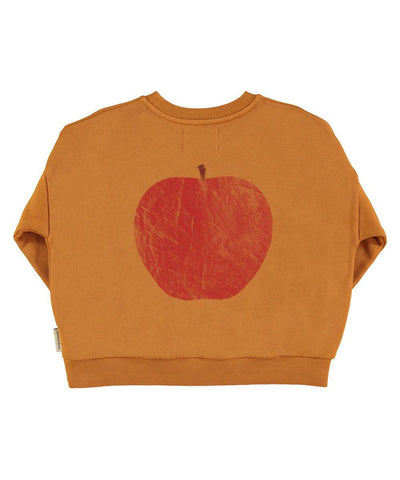 Piupiuchick Baby Sweatshirt Camel "Jimmy Apples Farm" Print