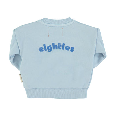 Piupiuchick Baby Sweatshirt Light Blue With Multicolor Wave Print