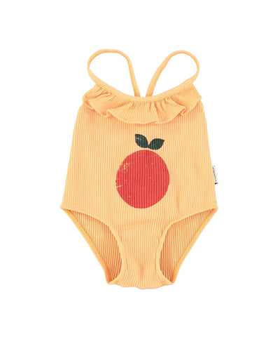 Piupiuchick Baby Swimsuit with Ruffles Apple