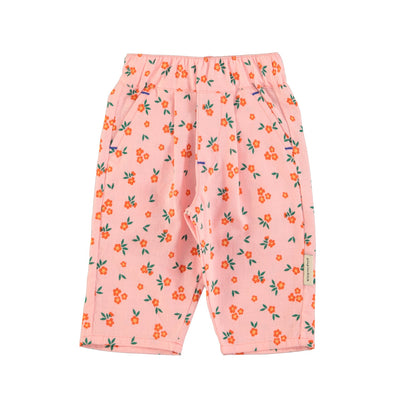 Piupiuchick Baby Trousers Pink Flowers