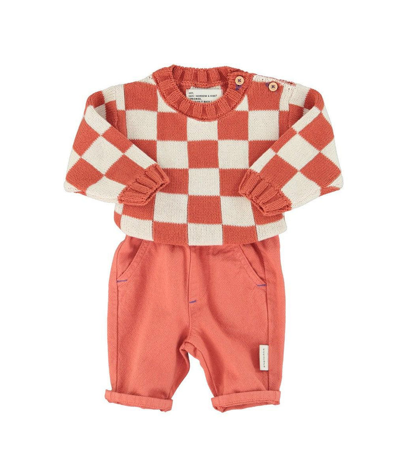 Piupiuchick Baby Trousers Terracotta