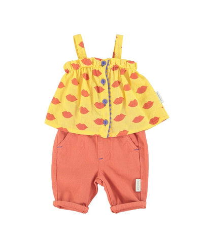 Piupiuchick Baby Trousers Terracotta