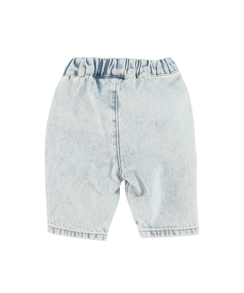 Piupiuchick Baby Trousers Washed Blue Denim