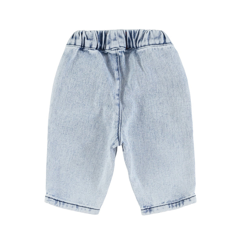 Piupiuchick Baby Trousers Washed Blue Denim