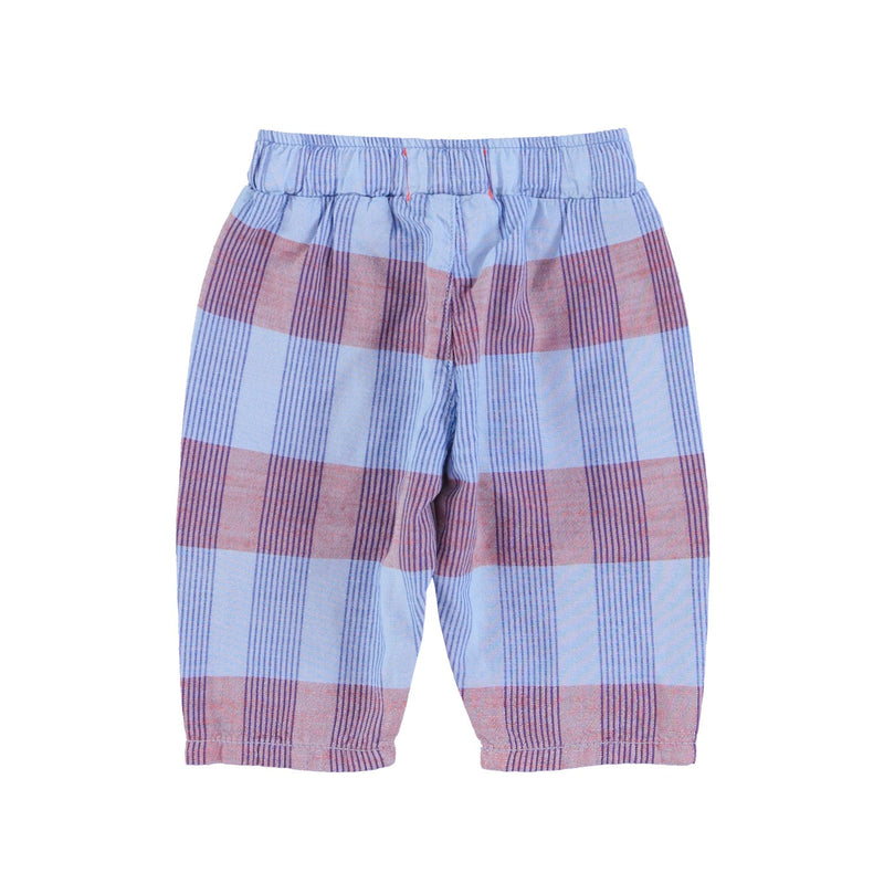 Piupiuchick Baby Unisex Trousers Blue Checkered