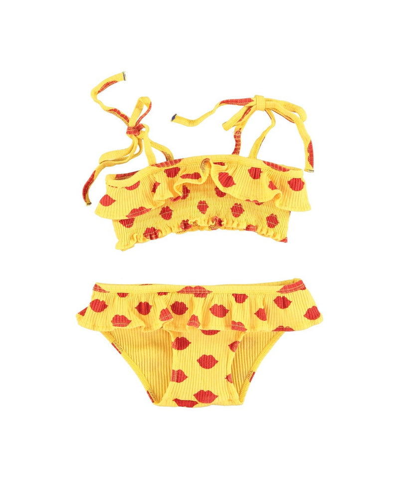 Piupiuchick Bikini Yellow with Red Lips