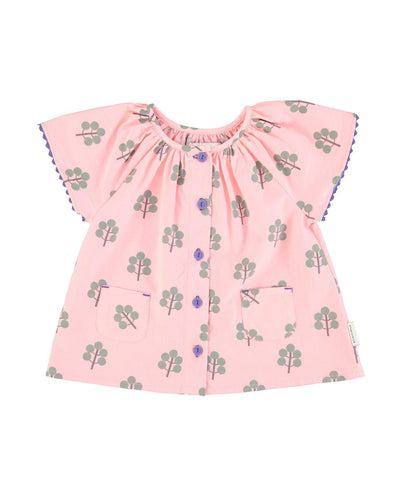 Piupiuchick Blouse with Butterfly Sleeves Pink