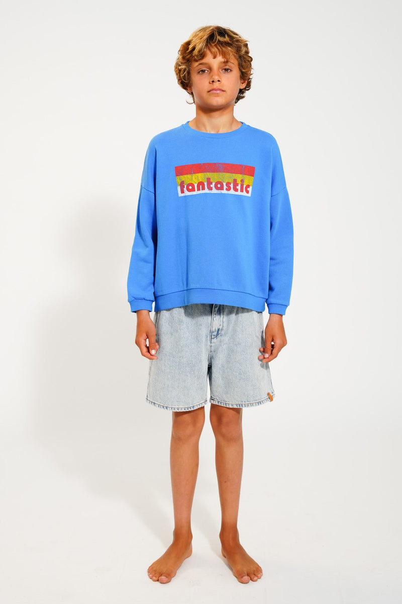 Piupiuchick Boy Shorts Washed Blue Denim