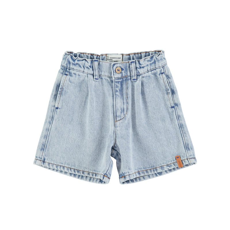 Piupiuchick Boy Shorts Washed Blue Denim