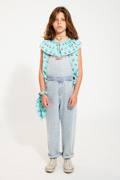 Piupiuchick Dungarees Washed Blue Denim