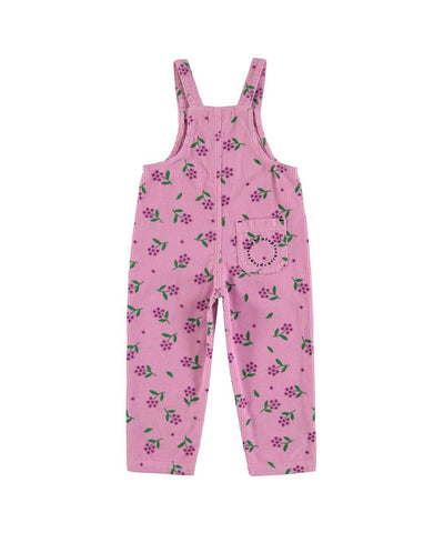 Piupiuchick Dungarees With Flowers allover Pink