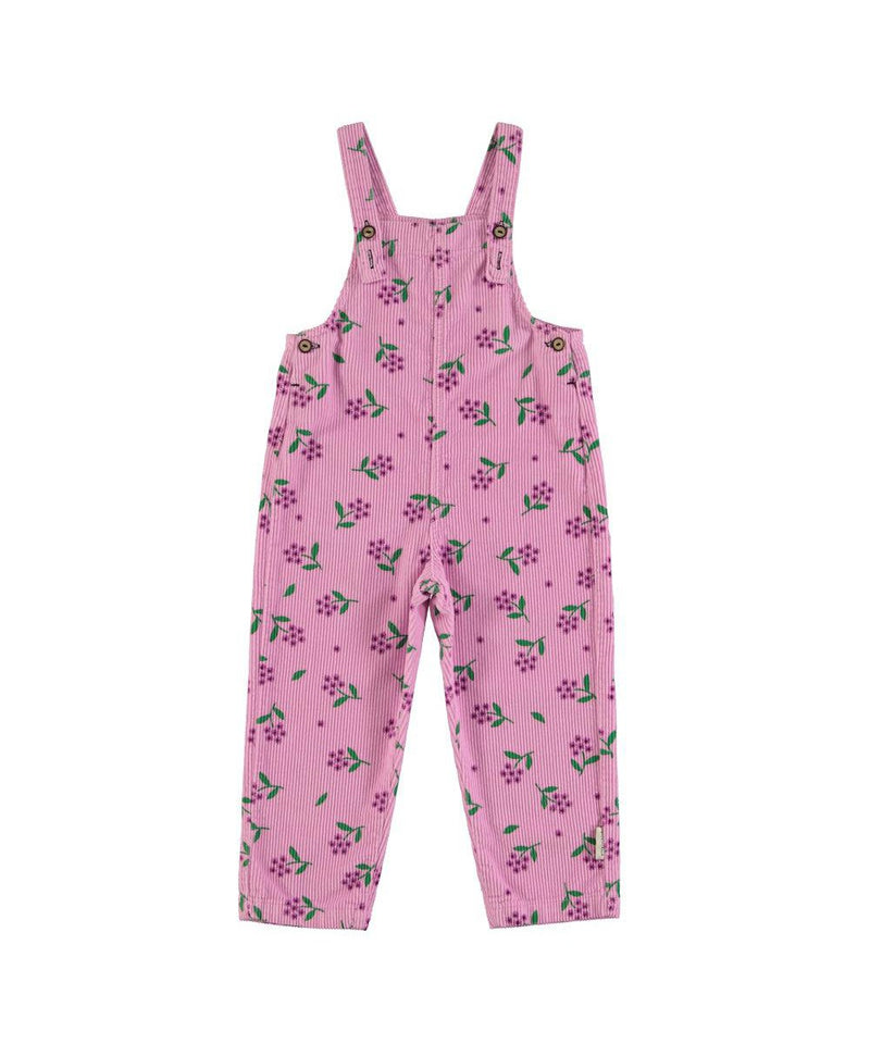 Piupiuchick Dungarees With Flowers allover Pink