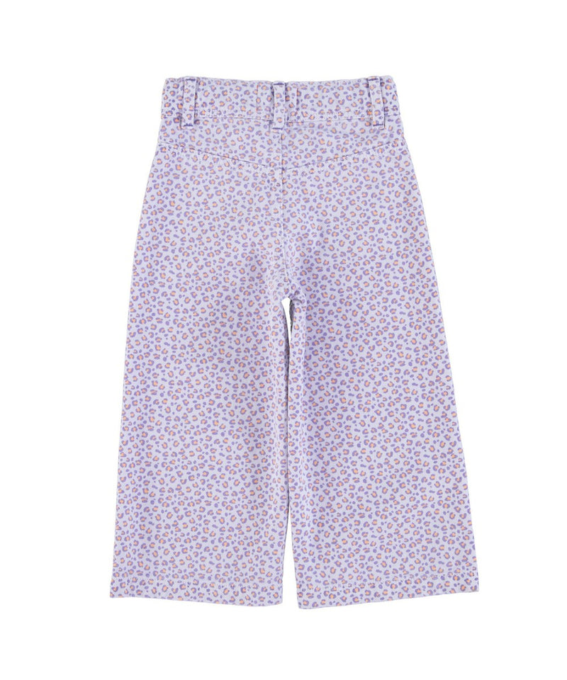 Piupiuchick Flare Trousers Lavender with Animal Print