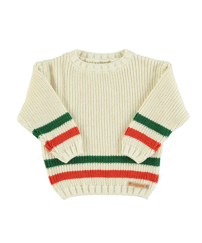 Piupiuchick Knitted Sweater Ecru Multicolor