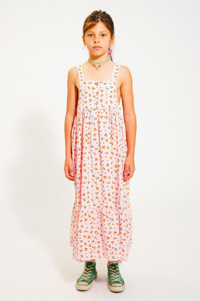 Piupiuchick Long Layered Dress Pink Flowers