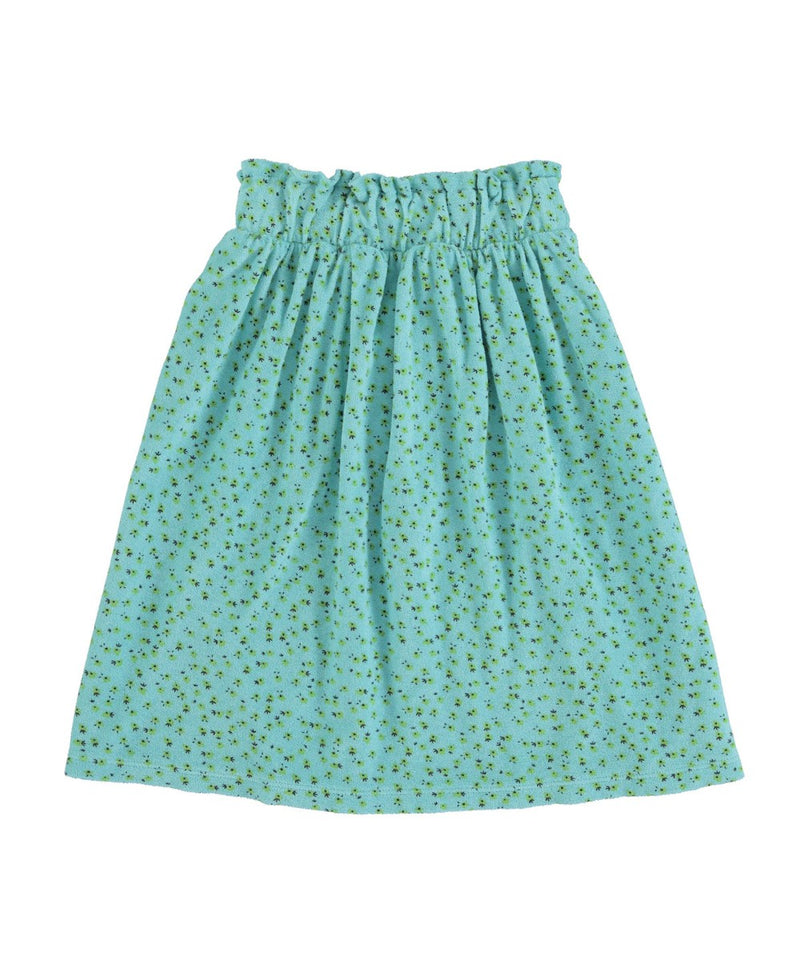 Piupiuchick Long Skirt Light Blue with Yellow Flowers