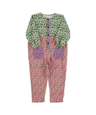 Piupiuchick Longsleeve Jumpsuit Multicolor Patchwork