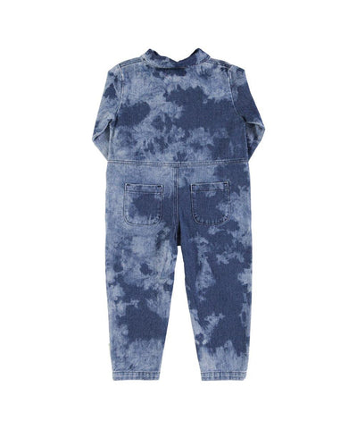 Piupiuchick Longsleeve jumpsuit tie dye denim Blue