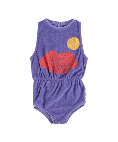 Piupiuchick Playsuit Purple with Lips