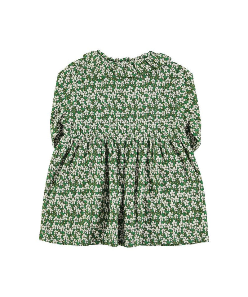 Piupiuchick Short Dress with Flowers Green