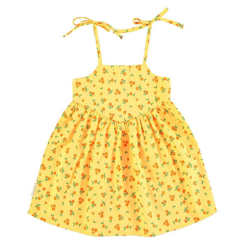 Piupiuchick Short Dress Yellow With Flowers