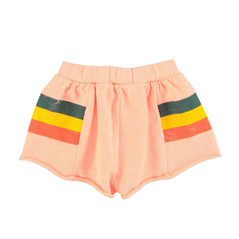 Piupiuchick Shorts Pink With Multicolor Stripes