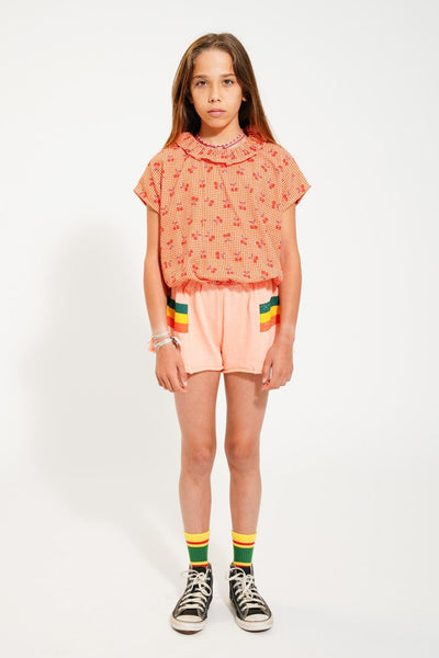 Piupiuchick Shorts Pink With Multicolor Stripes