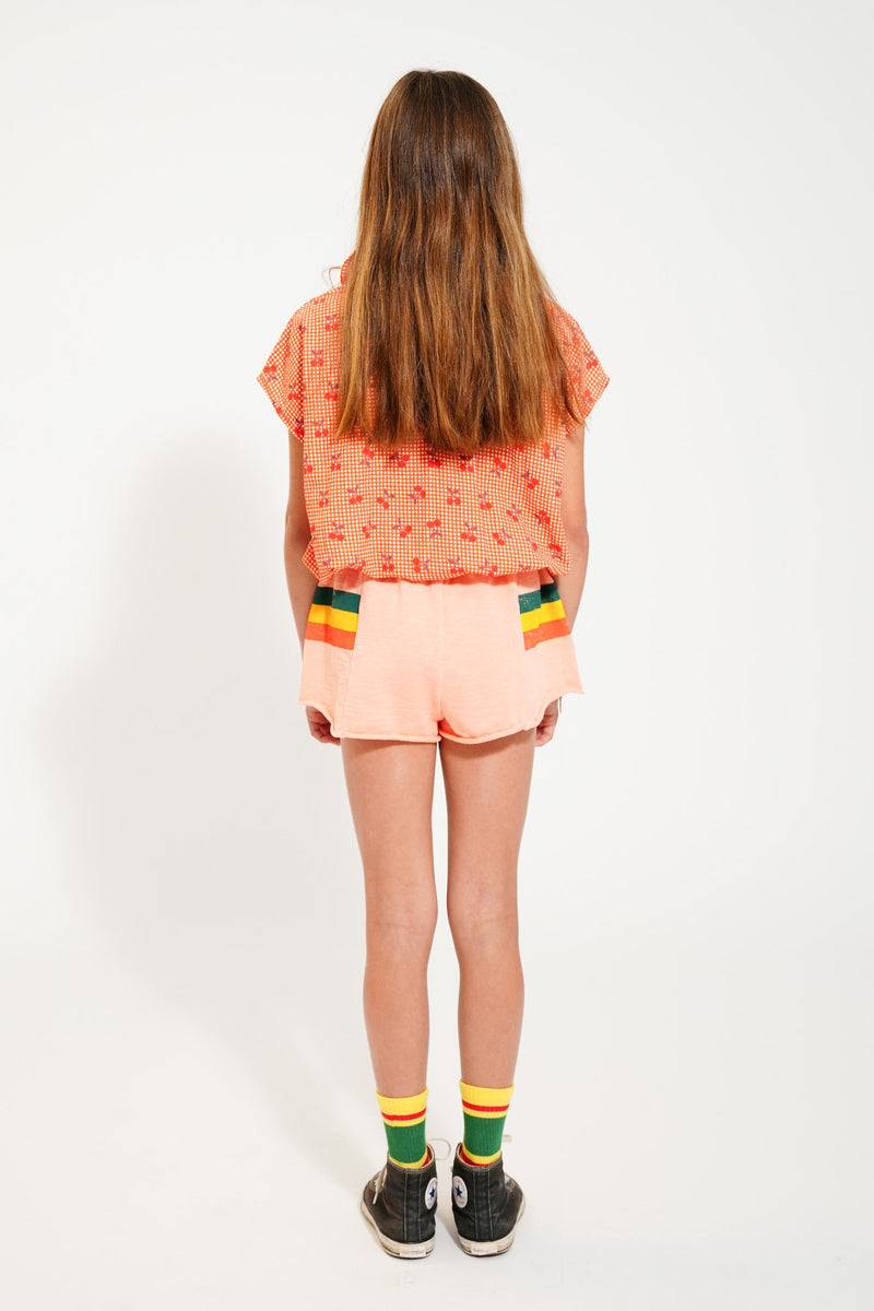 Piupiuchick Shorts Pink With Multicolor Stripes