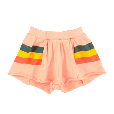 Piupiuchick Shorts Pink With Multicolor Stripes