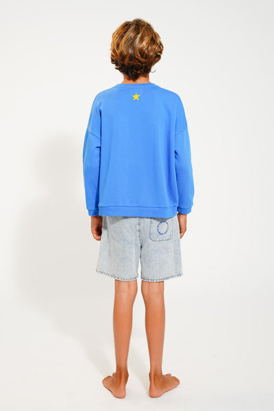 Piupiuchick Sweatshirt Blue With Fantastic Print