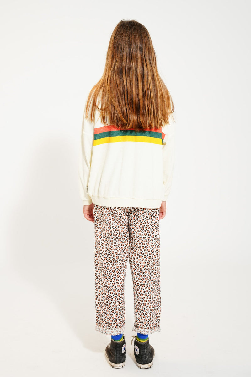 Piupiuchick Sweatshirt Ecru With Multicolor Stripes