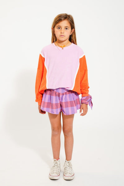 Piupiuchick Sweatshirt Orange & Lavender