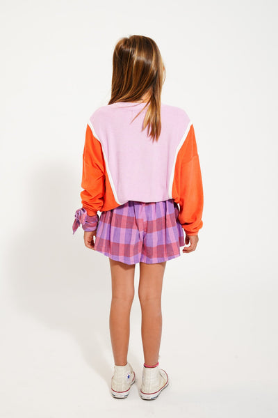 Piupiuchick Sweatshirt Orange & Lavender