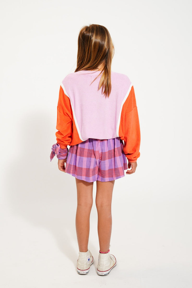 Piupiuchick Sweatshirt Orange & Lavender