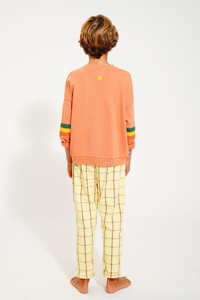 Piupiuchick Sweatshirt Peach With Multicolor Stripes