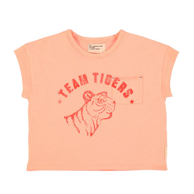 Piupiuchick T-shirt Pink With Tiger Print